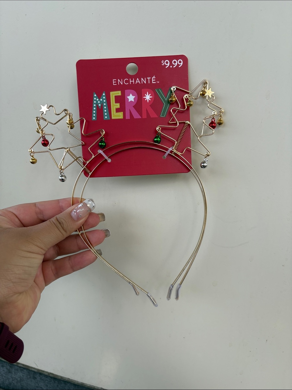 Enchante Gold Holiday Tree Bell Headband - Kids